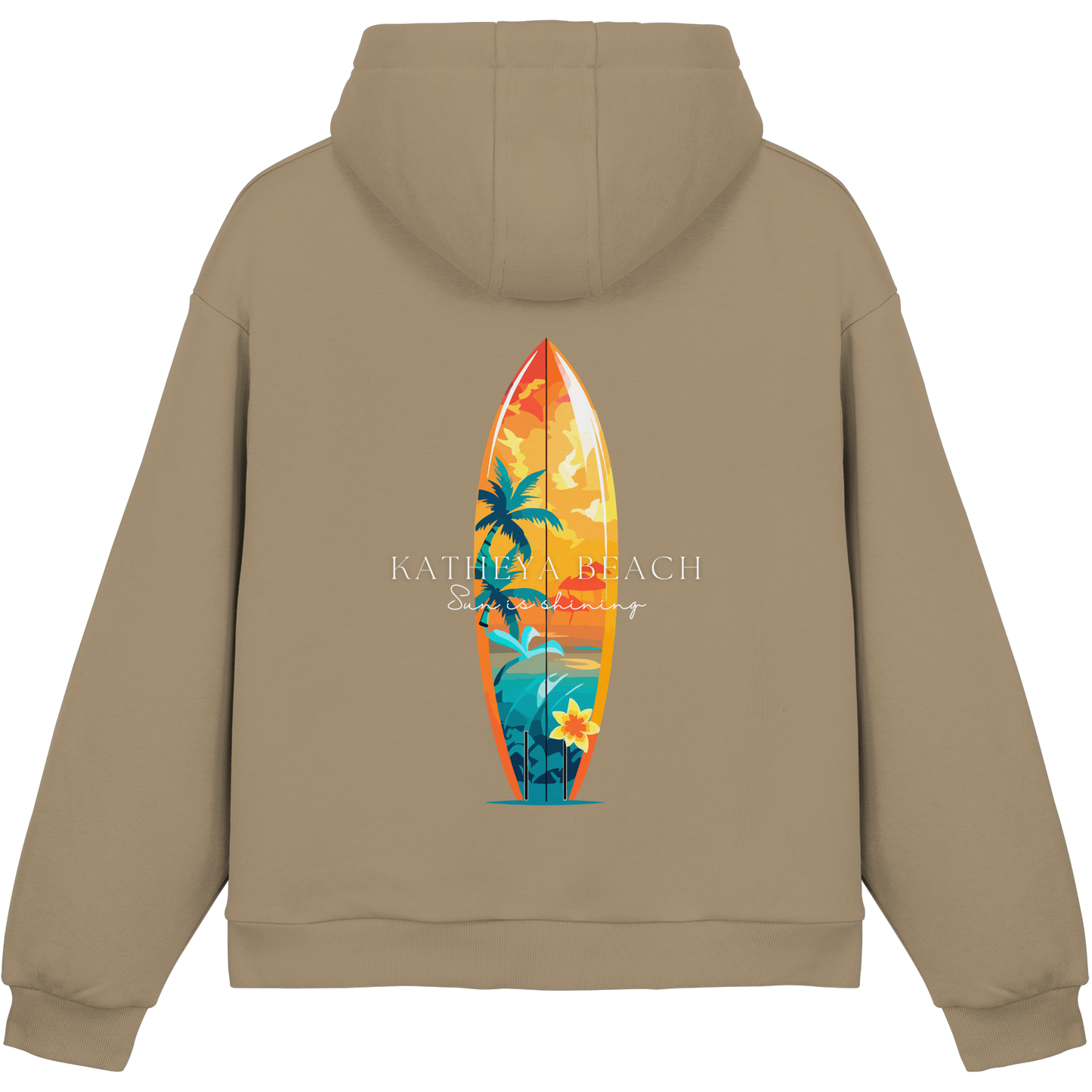 KATHEYA BEACH-Sun is shining Fluffy Box cut Hoodie - Fluffy Boxcut Hoodie