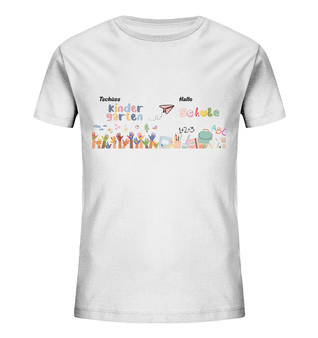 Schulanfang-Tschüss Kindergarten Hallo Schule - Kids Organic Shirt