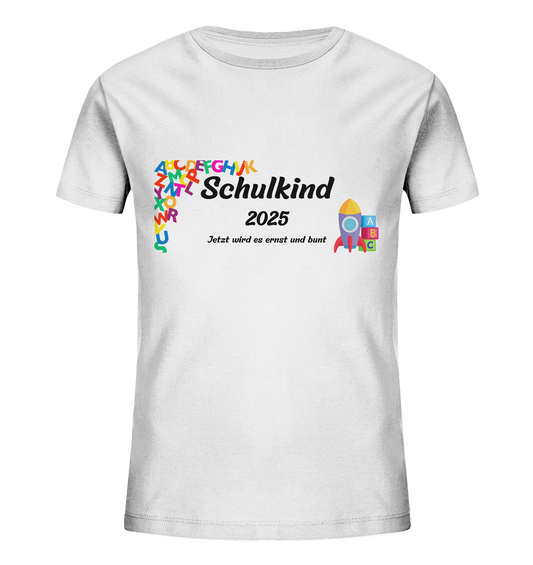 Schulanfang-Schulkind 2025 - Kids Organic Shirt