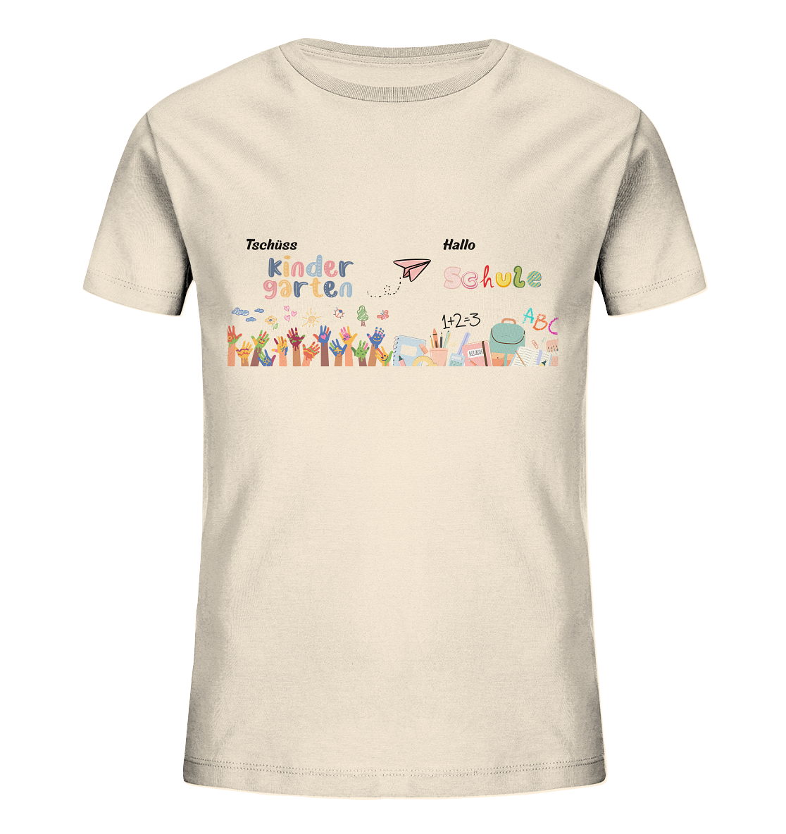 Schulanfang-Tschüss Kindergarten Hallo Schule - Kids Organic Shirt