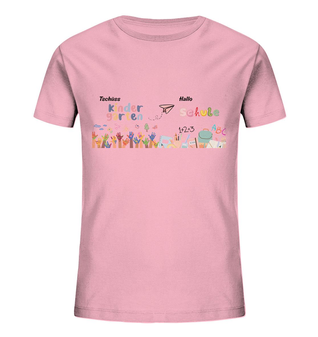 Schulanfang-Tschüss Kindergarten Hallo Schule - Kids Organic Shirt