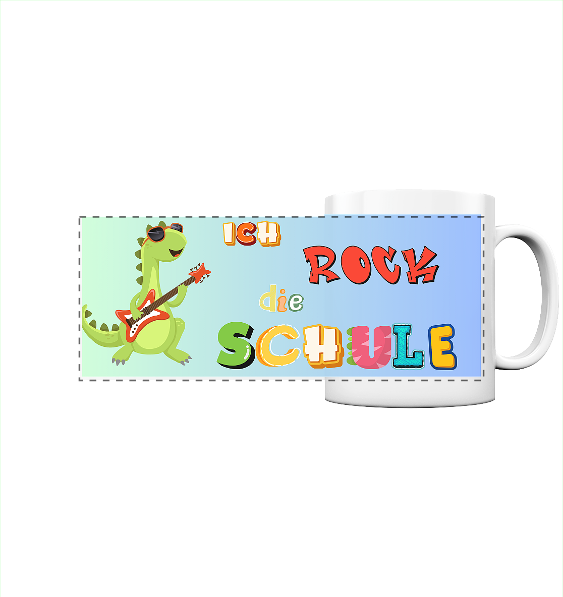 Schulanfang- Ich Rock die Schule - Panorama Tasse