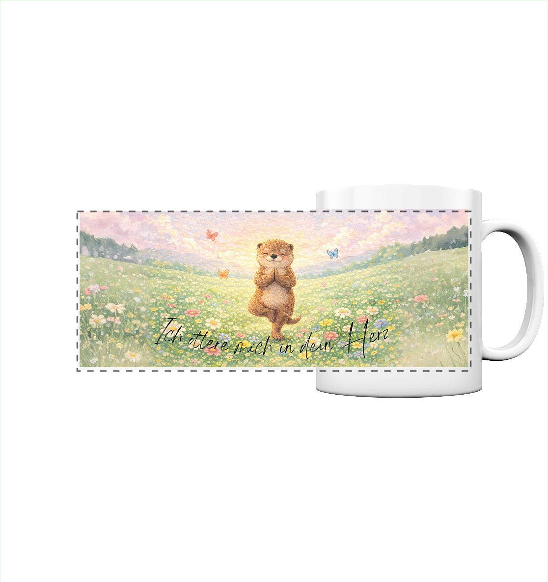 Joga Ich ottere mich in dein Herz - Panorama Tasse