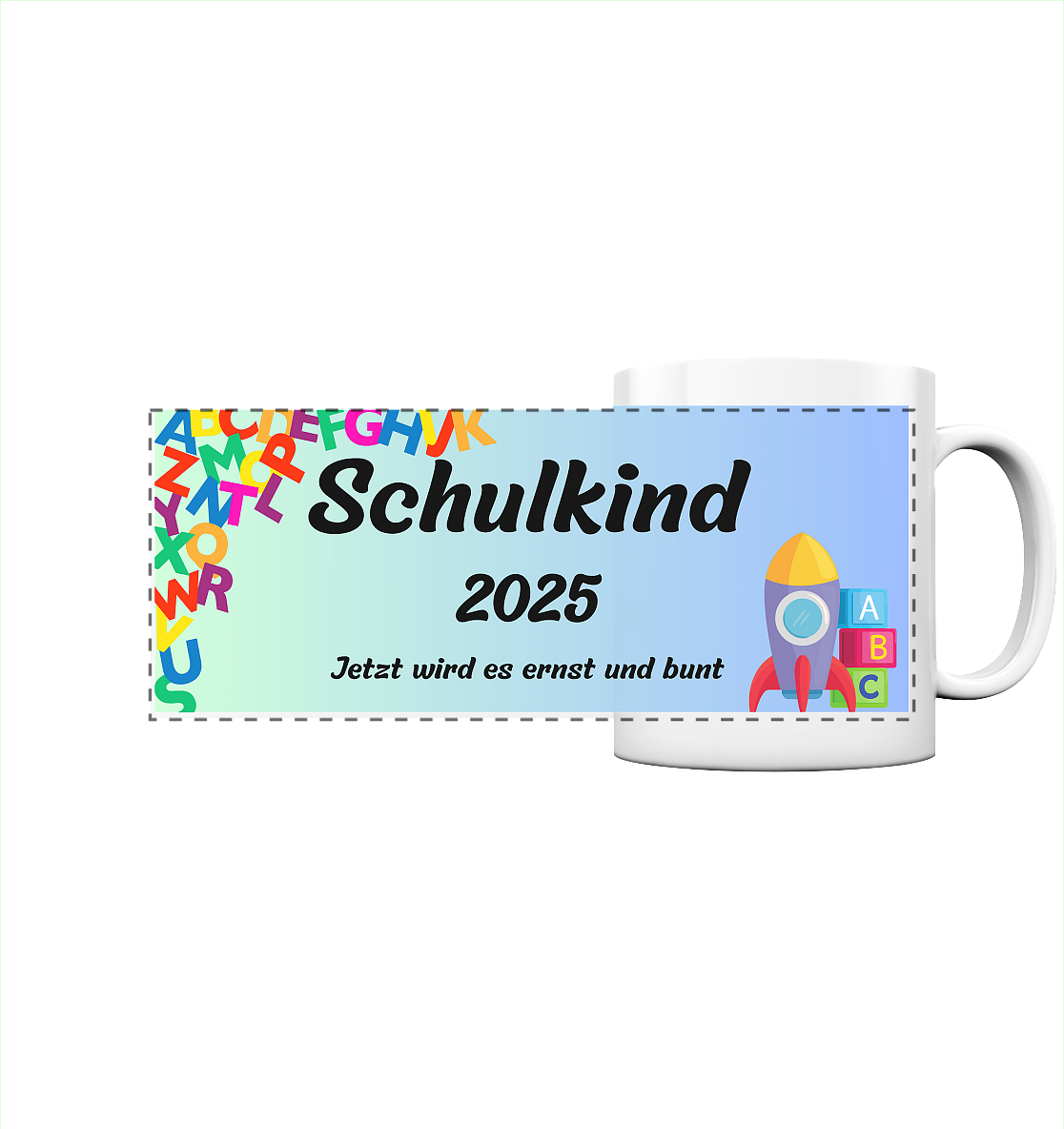 Schulanfang 2025- Schulkind - Panorama Tasse