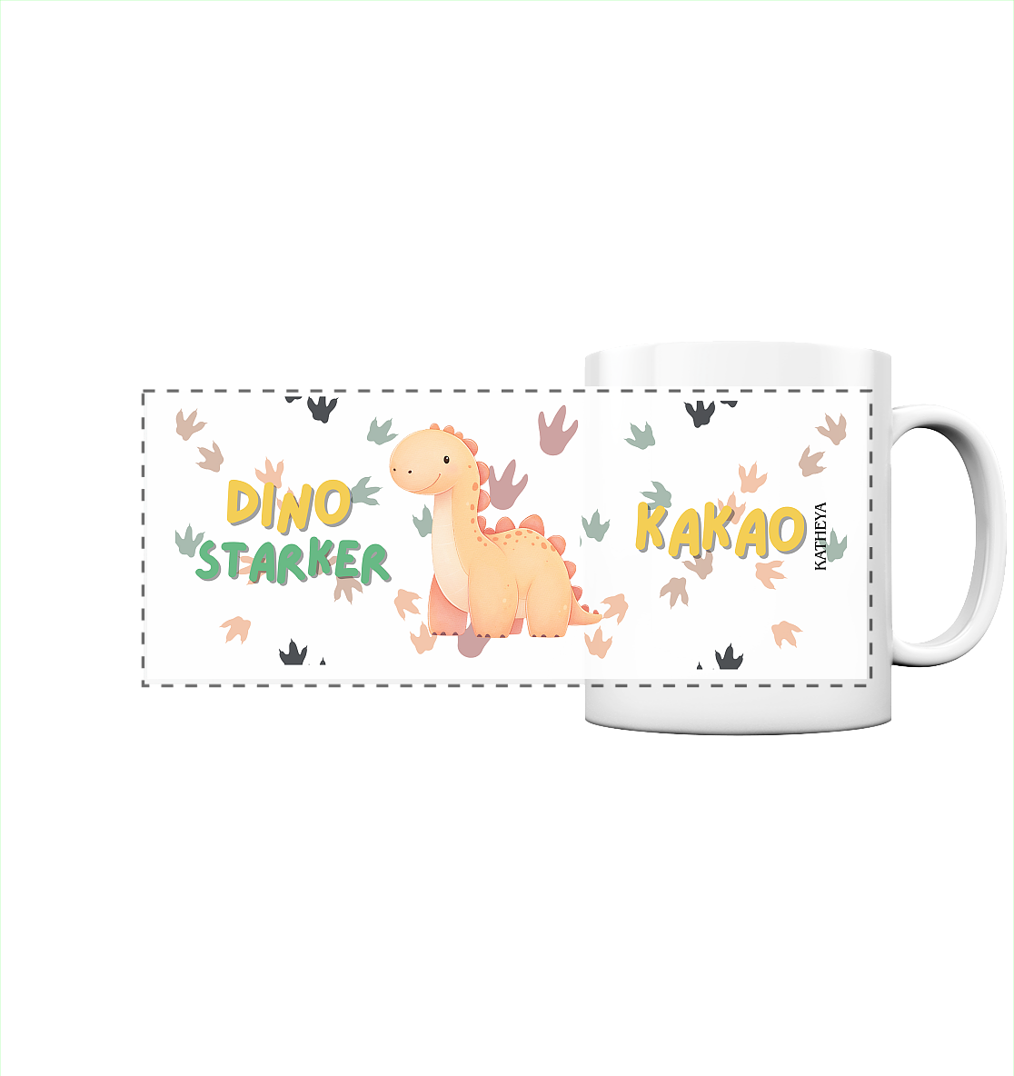 Dino starker Kaffee - Panorama Tasse
