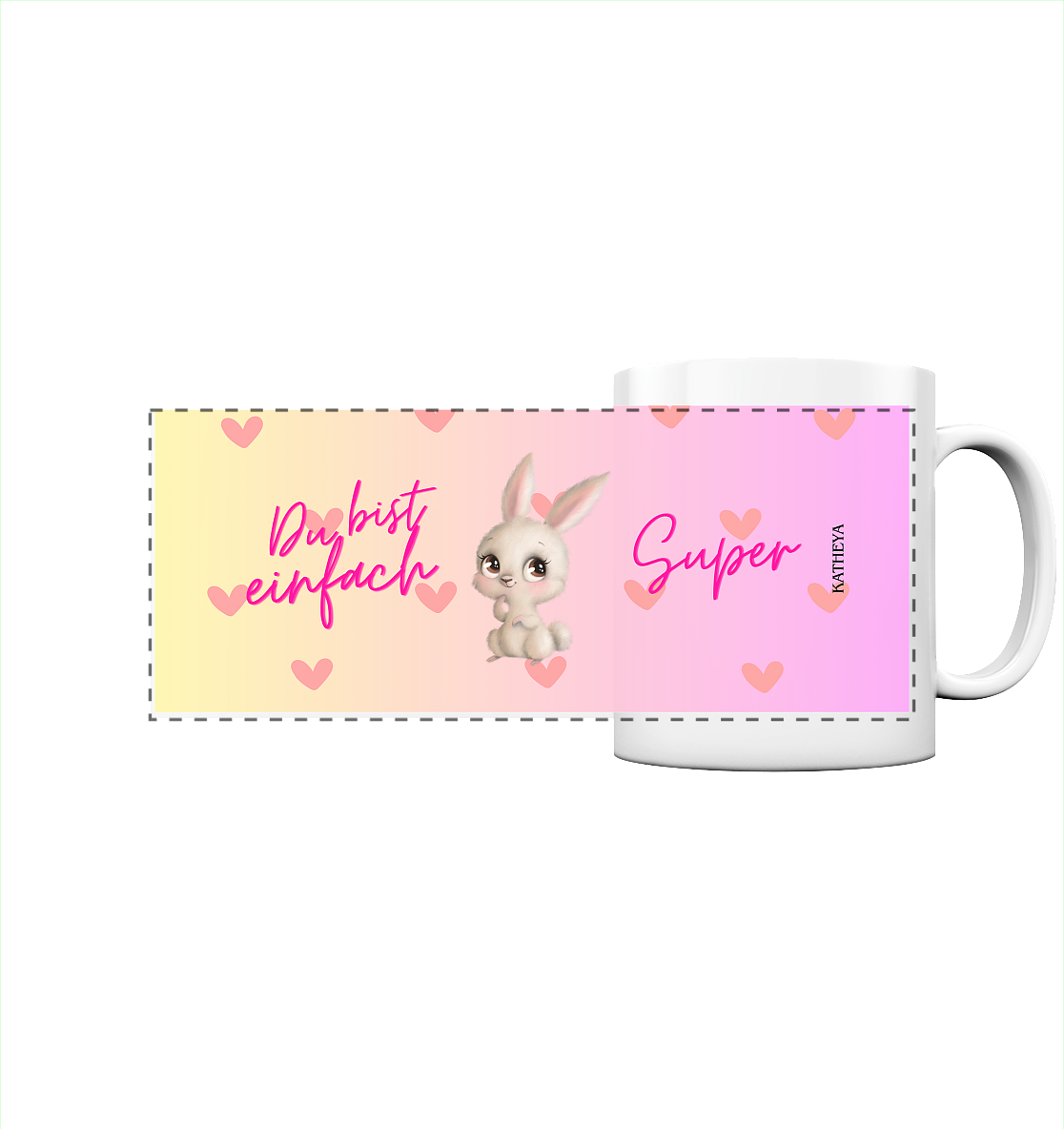 Hasi-Du bist einfach Super - Panorama Tasse