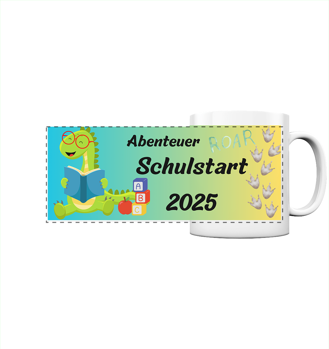 Schulanfang-Abenteuer Schulstart 2025 - Panorama Tasse
