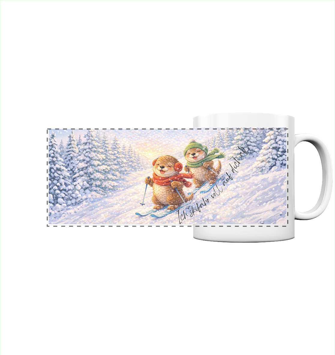 Ich Skifahre voll auf dich ab - Panorama Tasse