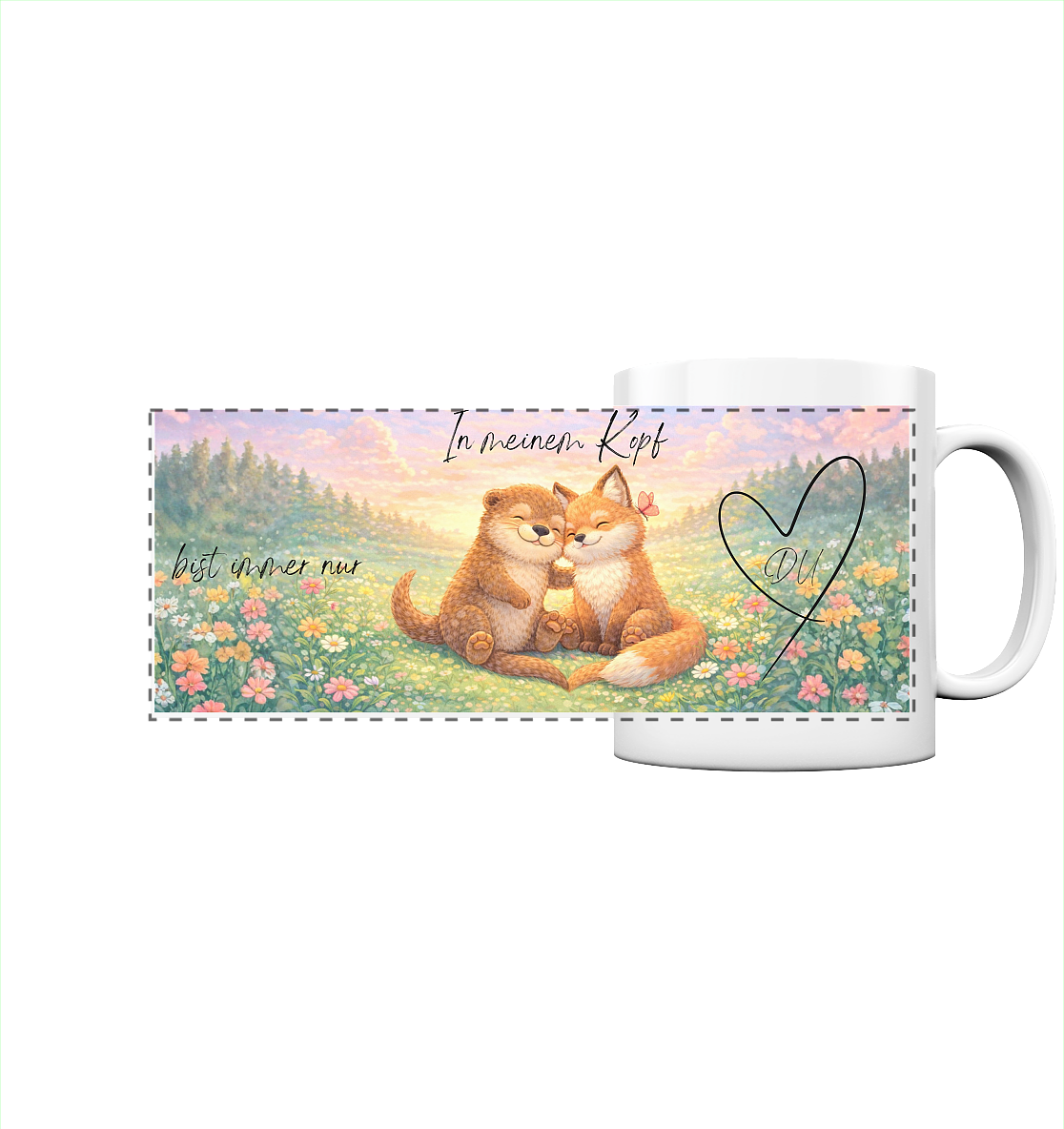 In meinem Kopf bist immer nur DU - Panorama Tasse