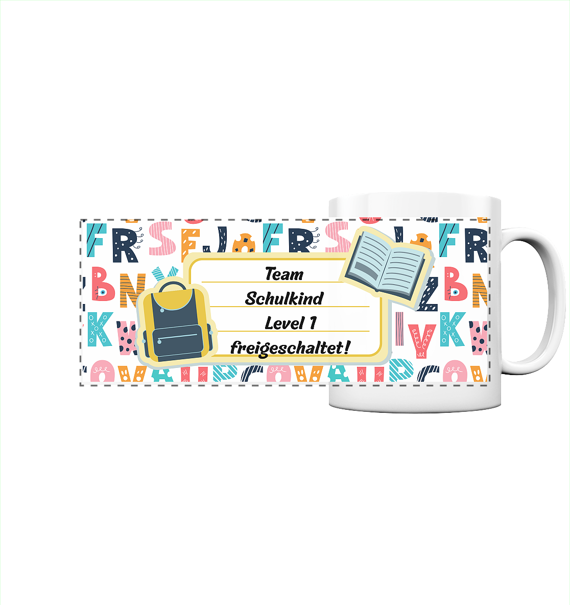 Schulanfang-Team - Panorama Tasse