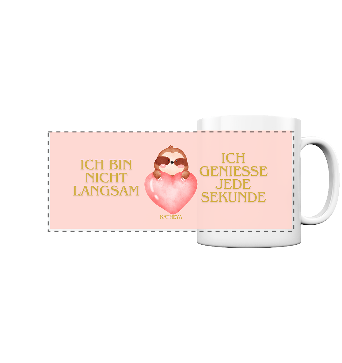 Faultier - Liebe - Panorama Tasse