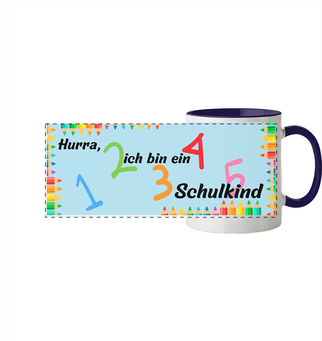 Schulanfang 2025 - Panorama Tasse zweifarbig