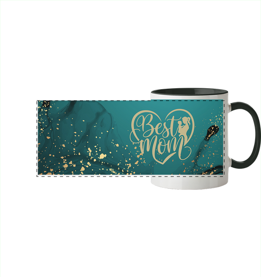 Muttertags Geschenk - Best Moments - Panorama Tasse zweifarbig