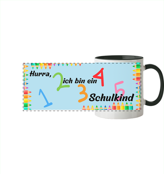Schulanfang 2025 - Panorama Tasse zweifarbig