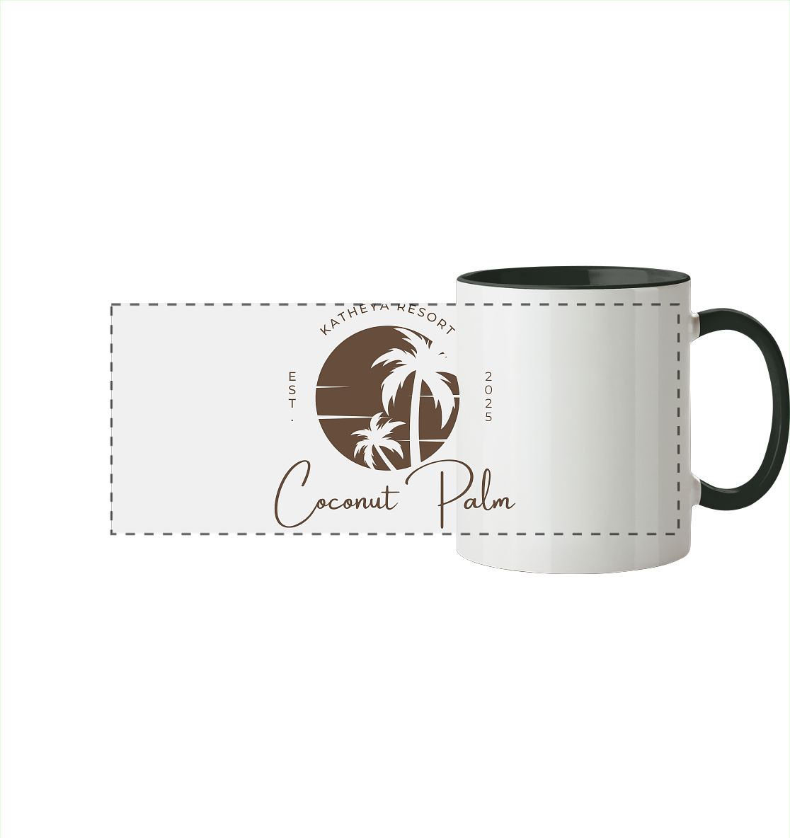 Katheya - Coconut Palm - Panorama Tasse zweifarbig