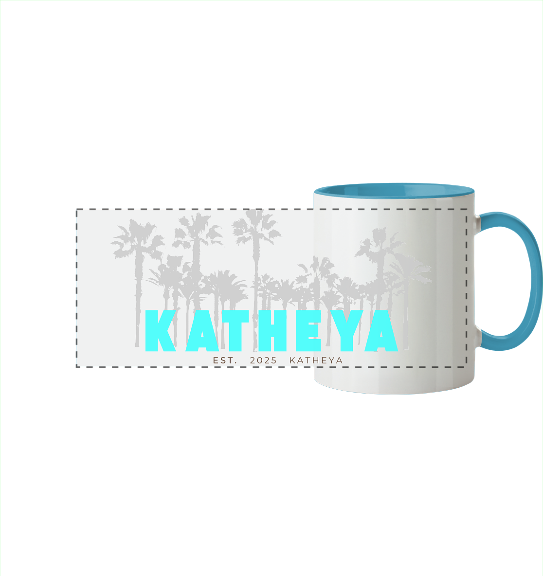 Katheya - Palm Street - Panorama Tasse zweifarbig