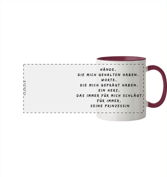 Vatertags Geschenk-zum personalisieren - Panorama Tasse zweifarbig