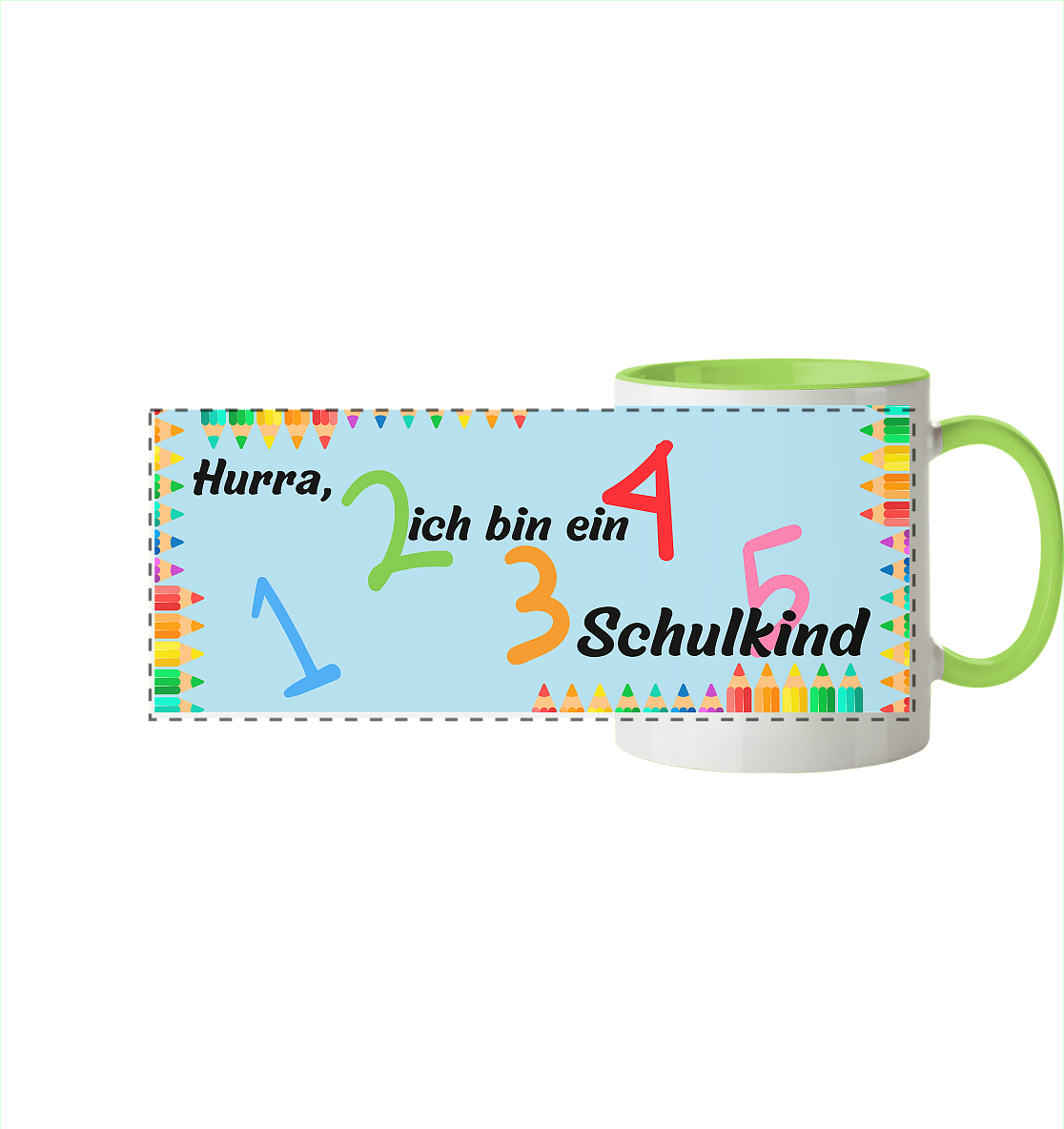 Schulanfang 2025 - Panorama Tasse zweifarbig