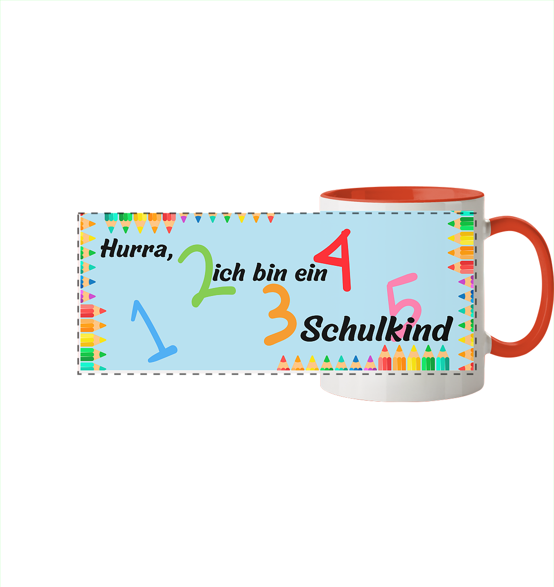 Schulanfang 2025 - Panorama Tasse zweifarbig