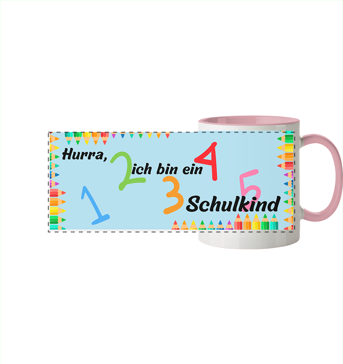 Schulanfang 2025 - Panorama Tasse zweifarbig