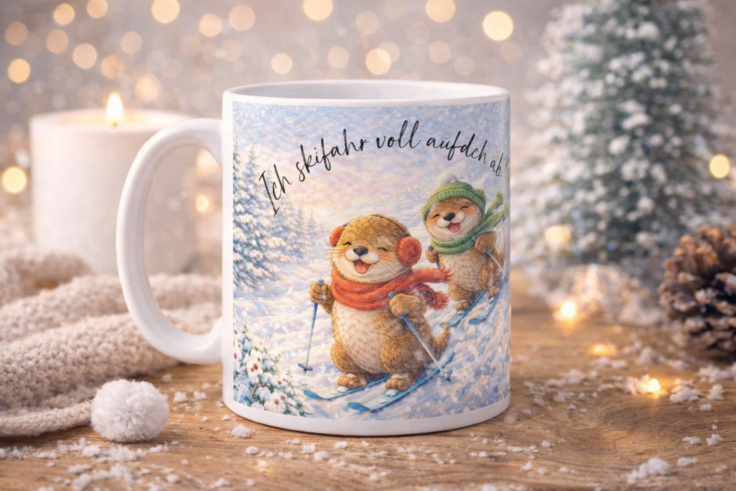 Verliebt bis zur letzten Schneeflocke - Panorama Tasse