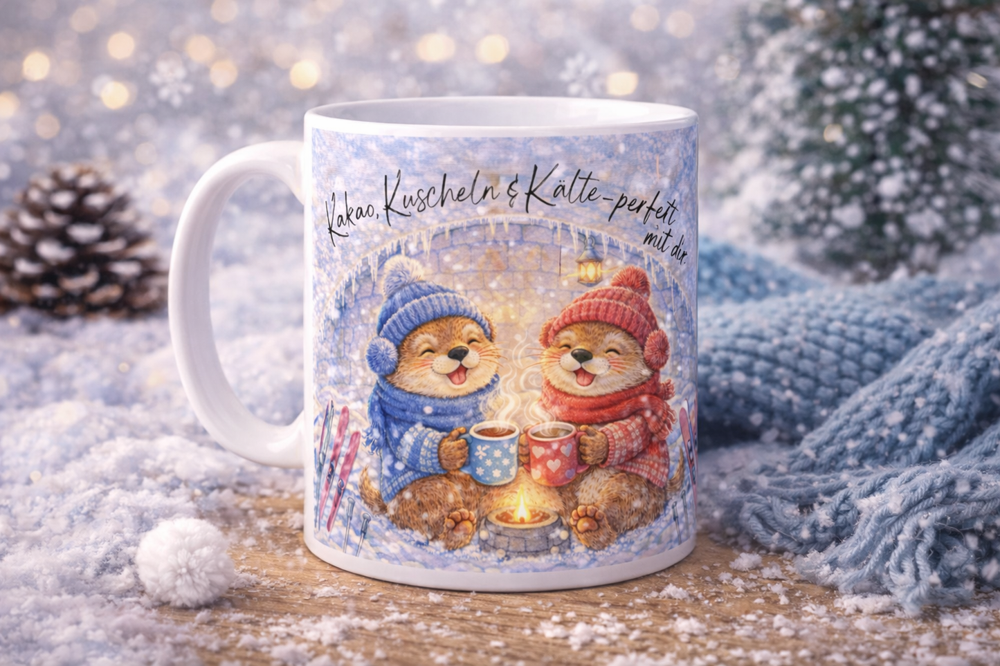 Verliebt bis zur letzten Schneeflocke - Panorama Tasse