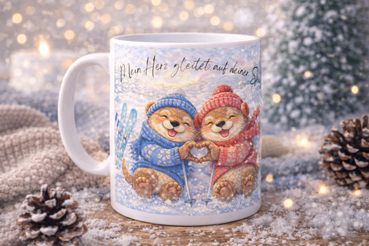Verliebt bis zur letzten Schneeflocke - Panorama Tasse