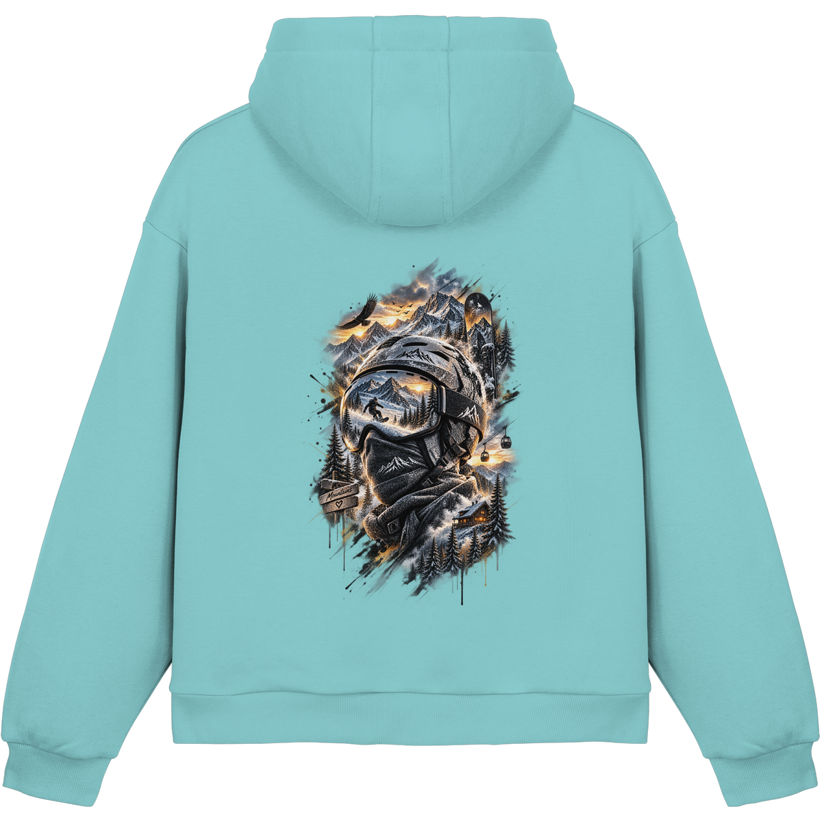 Ski Mountain - Fluffy Boxcut Hoodie
