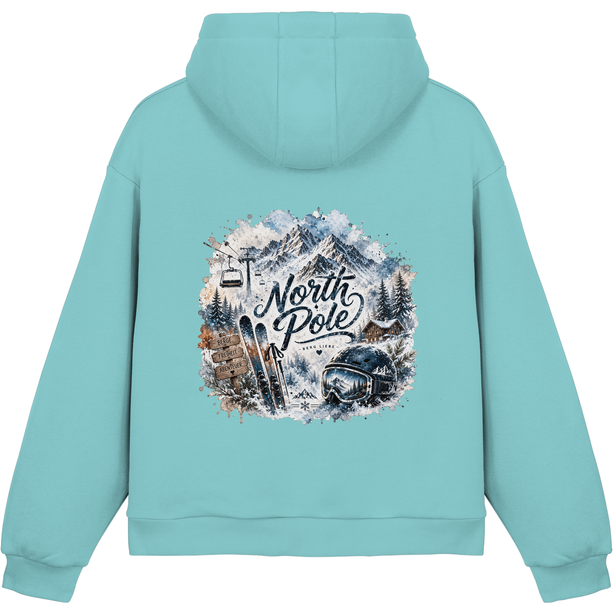 North Pole Ski - Fluffy Boxcut Hoodie
