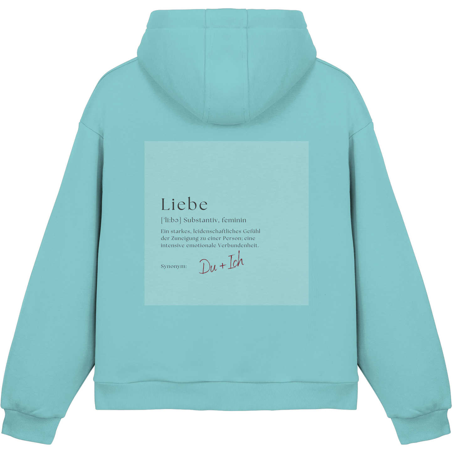 Liebe = Du+Ich - Fluffy Boxcut Hoodie