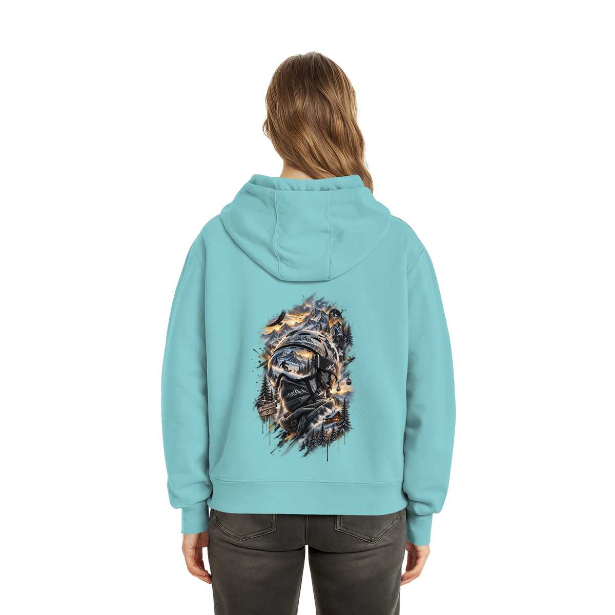 Ski Mountain - Fluffy Boxcut Hoodie