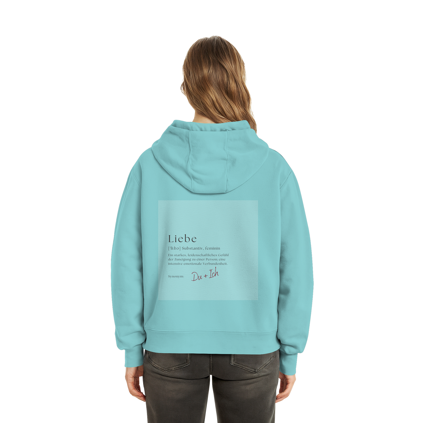 Liebe = Du+Ich - Fluffy Boxcut Hoodie