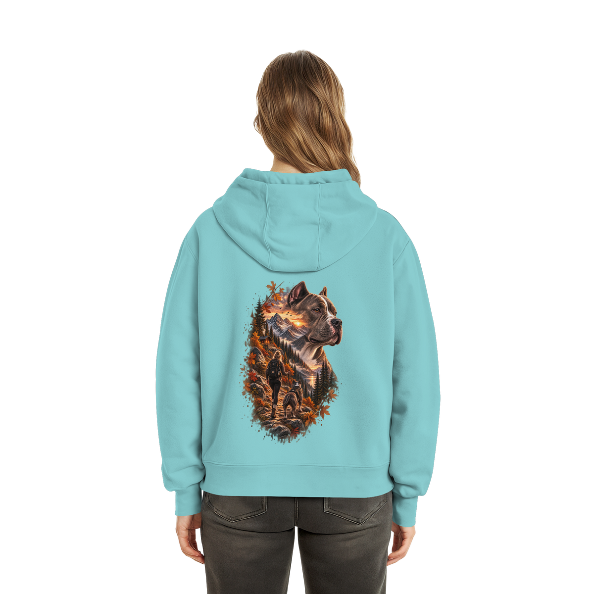 Dog Mountain Gray - Fluffy Boxcut Hoodie