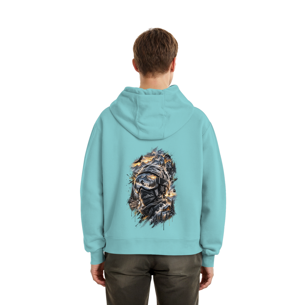 Ski Mountain - Fluffy Boxcut Hoodie