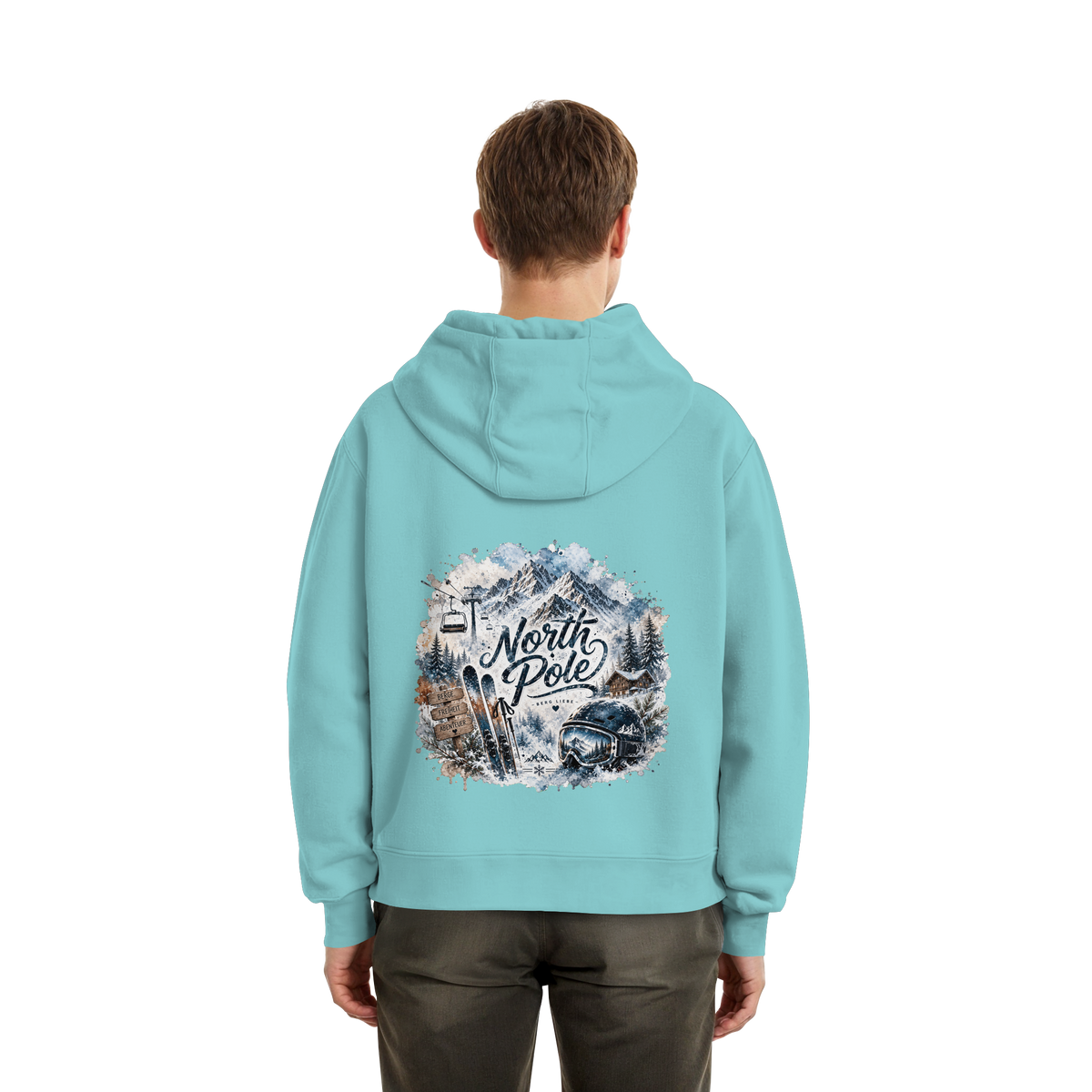 North Pole Ski - Fluffy Boxcut Hoodie