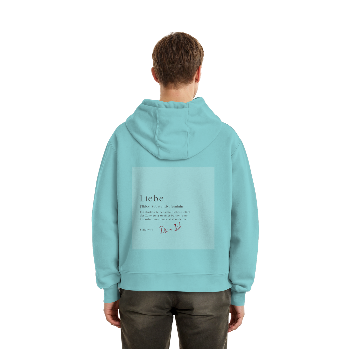 Liebe = Du+Ich - Fluffy Boxcut Hoodie