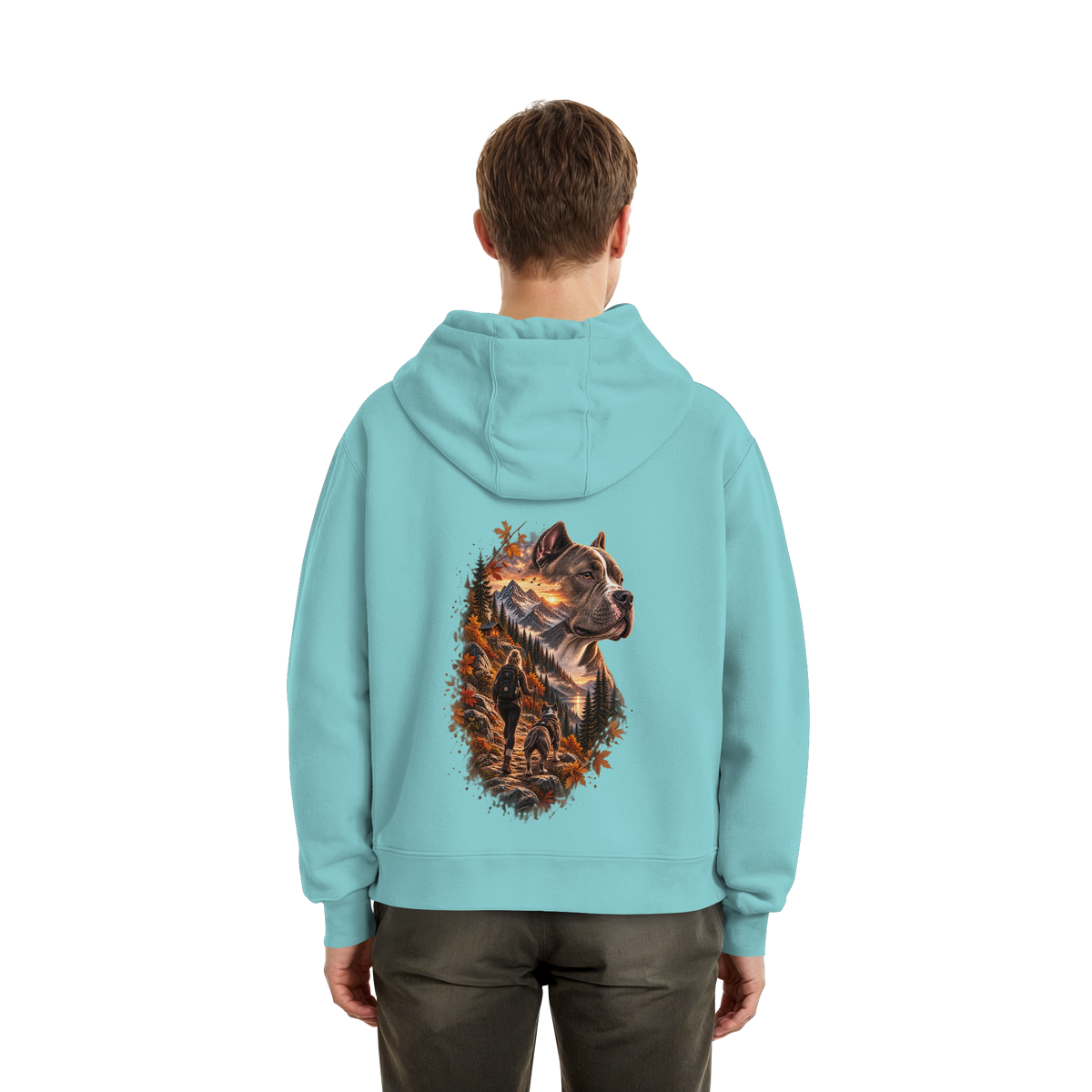 Dog Mountain Gray - Fluffy Boxcut Hoodie