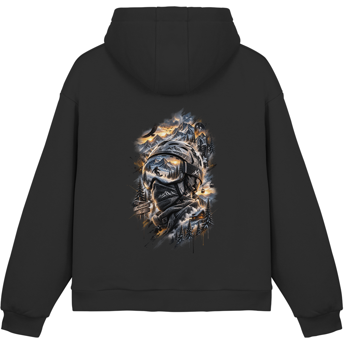 Ski Mountain - Fluffy Boxcut Hoodie