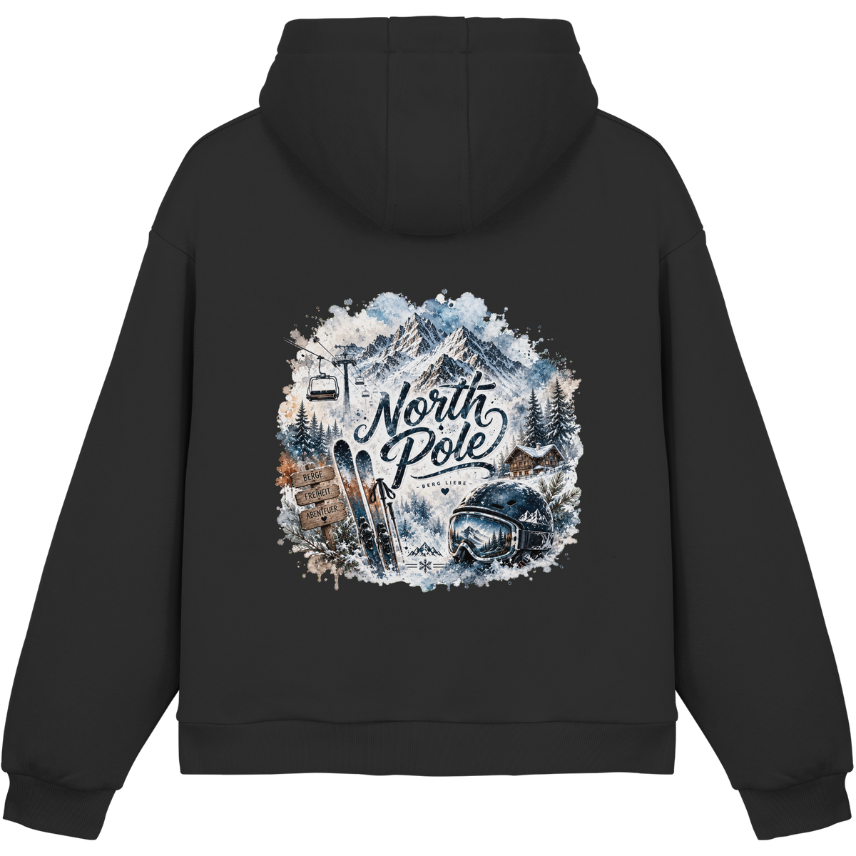 North Pole Ski - Fluffy Boxcut Hoodie