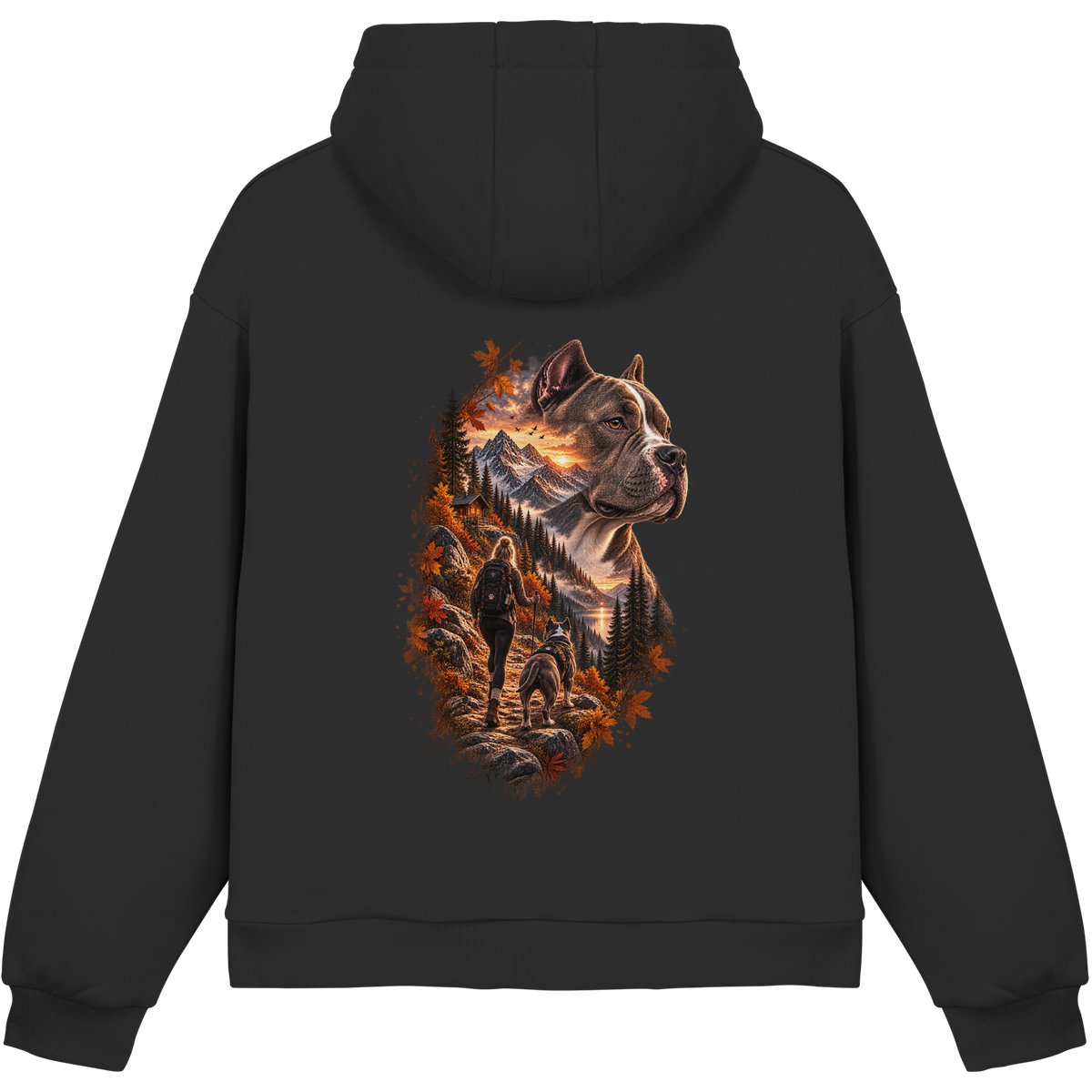 Dog Mountain Gray - Fluffy Boxcut Hoodie