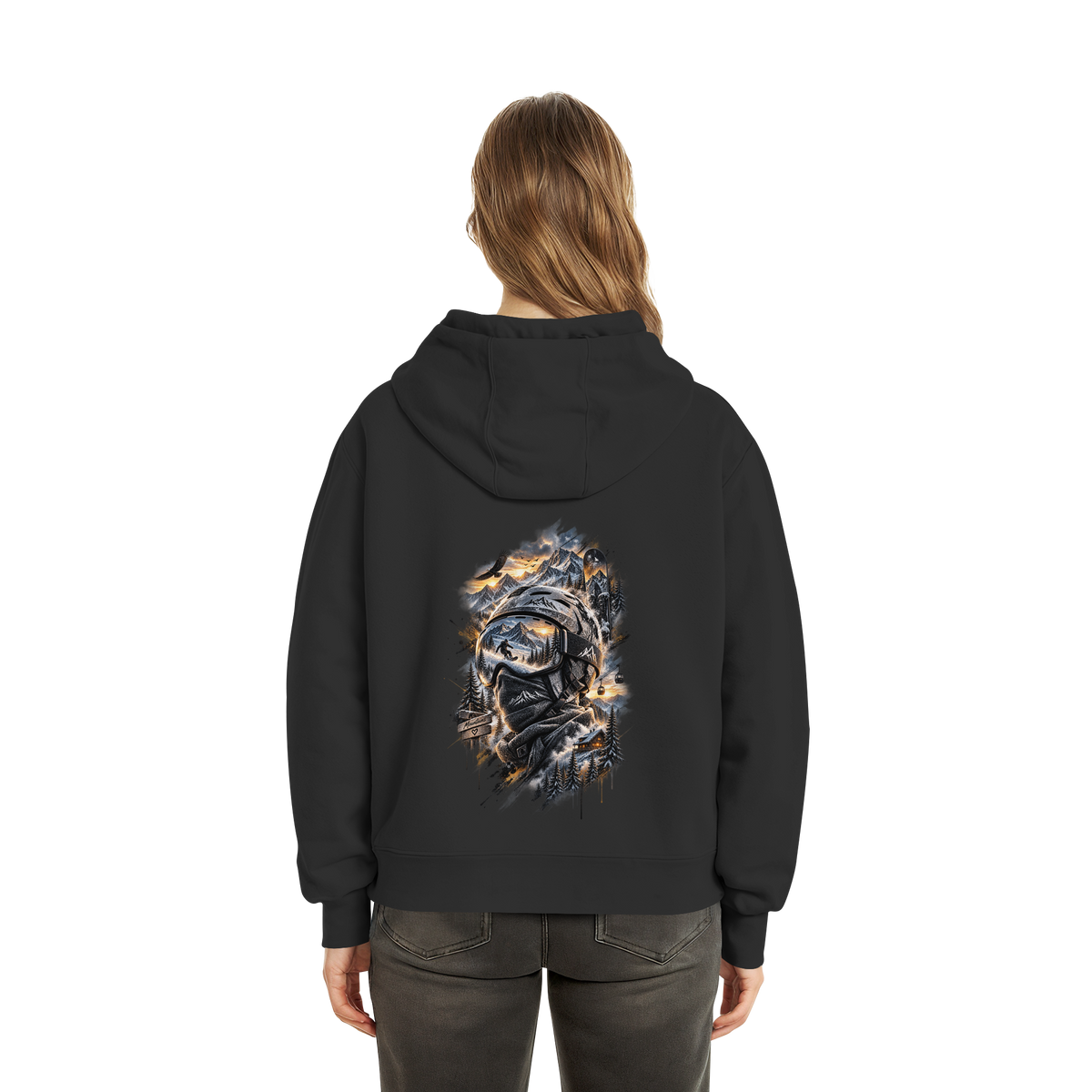 Ski Mountain - Fluffy Boxcut Hoodie