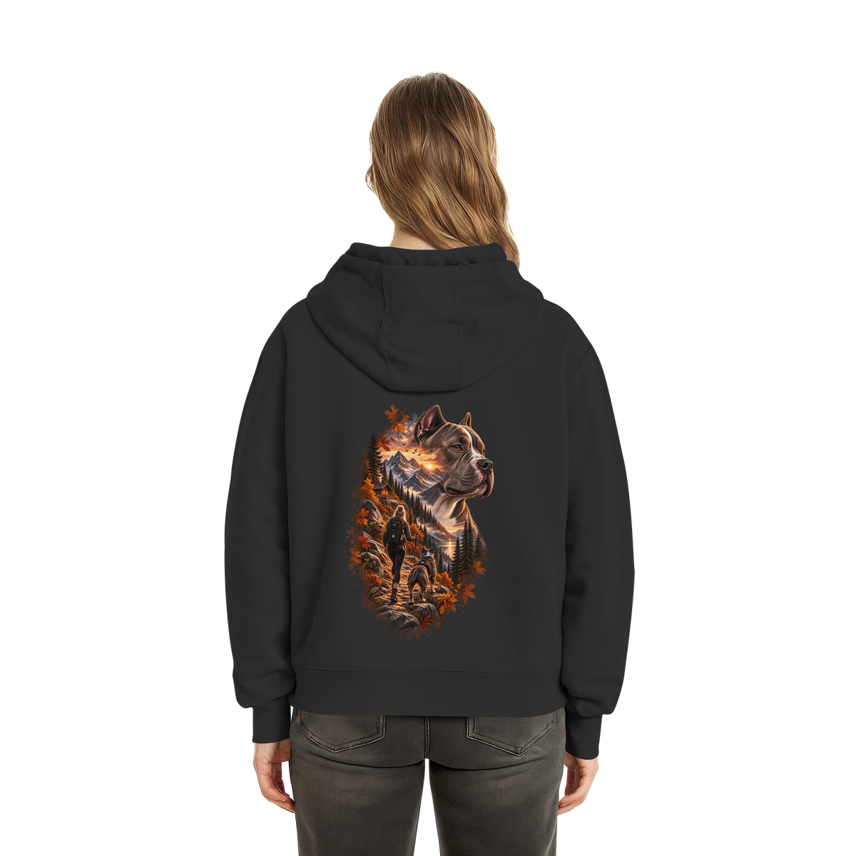 Dog Mountain Gray - Fluffy Boxcut Hoodie