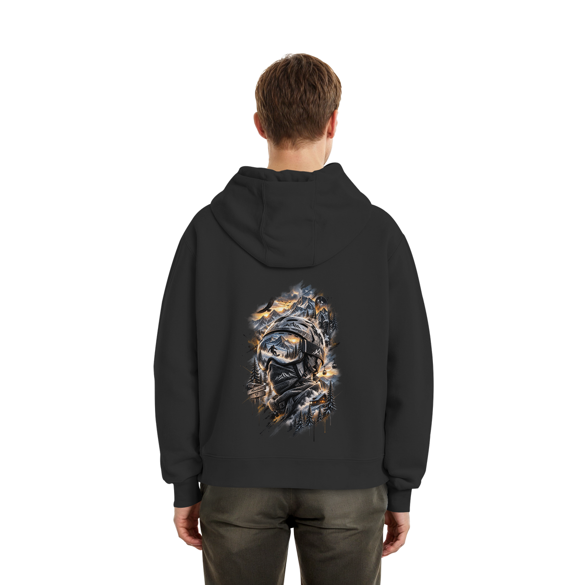 Ski Mountain - Fluffy Boxcut Hoodie
