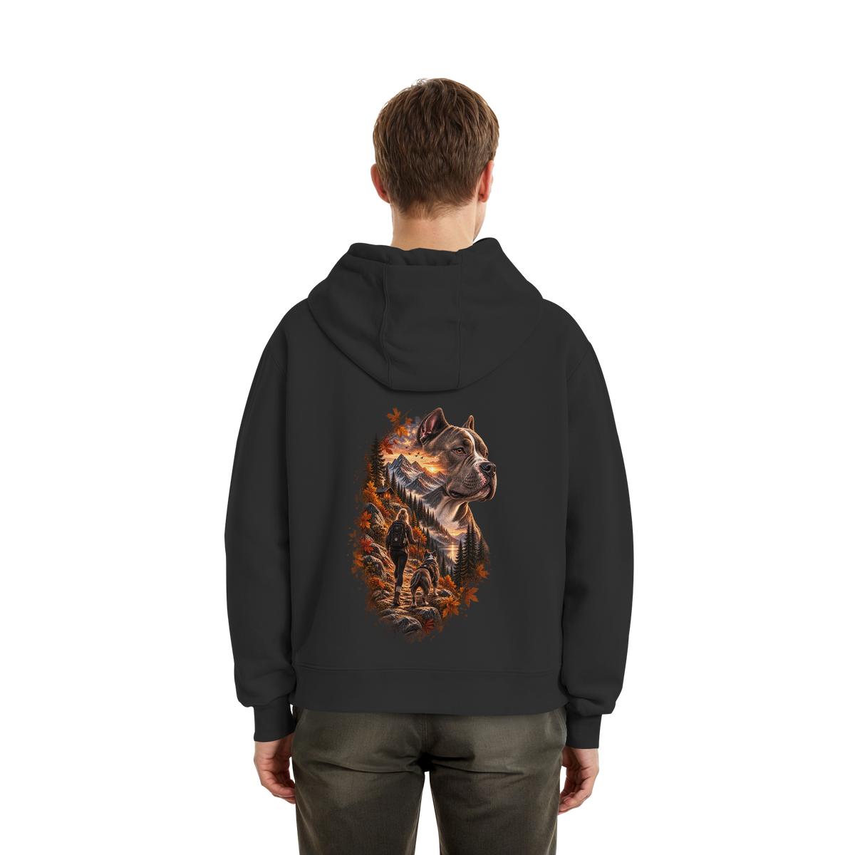 Dog Mountain Gray - Fluffy Boxcut Hoodie