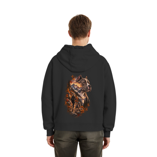 Dog Mountain Gray - Fluffy Boxcut Hoodie
