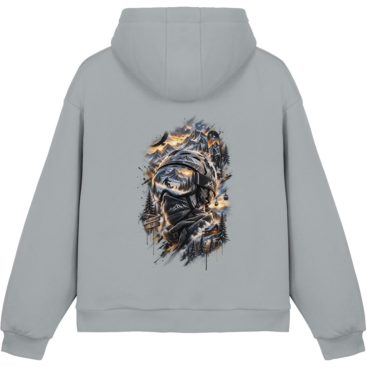 Ski Mountain - Fluffy Boxcut Hoodie