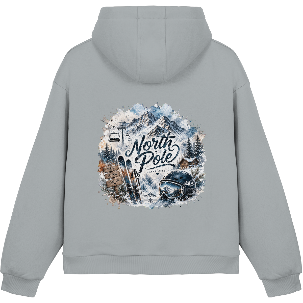 North Pole Ski - Fluffy Boxcut Hoodie