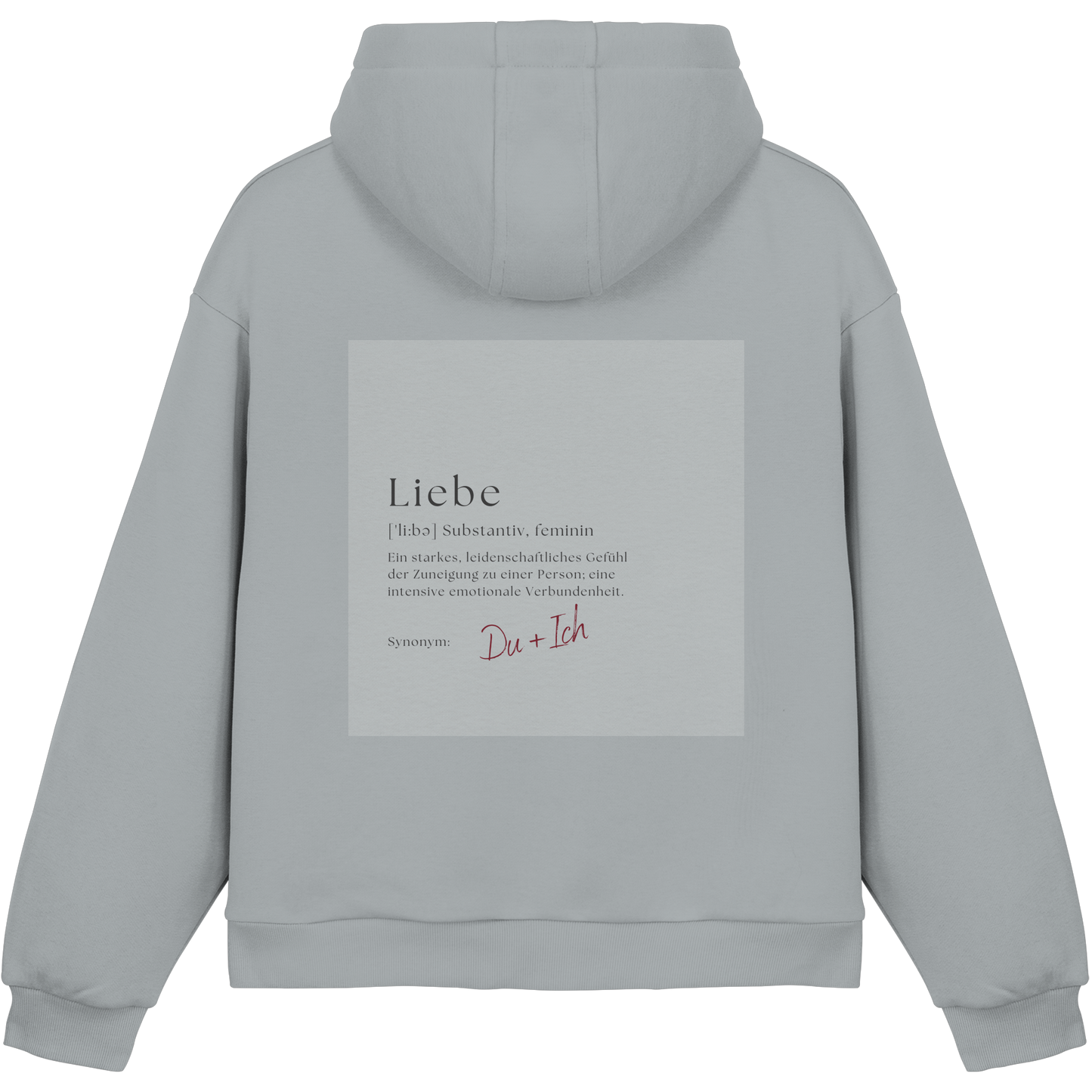 Liebe = Du+Ich - Fluffy Boxcut Hoodie