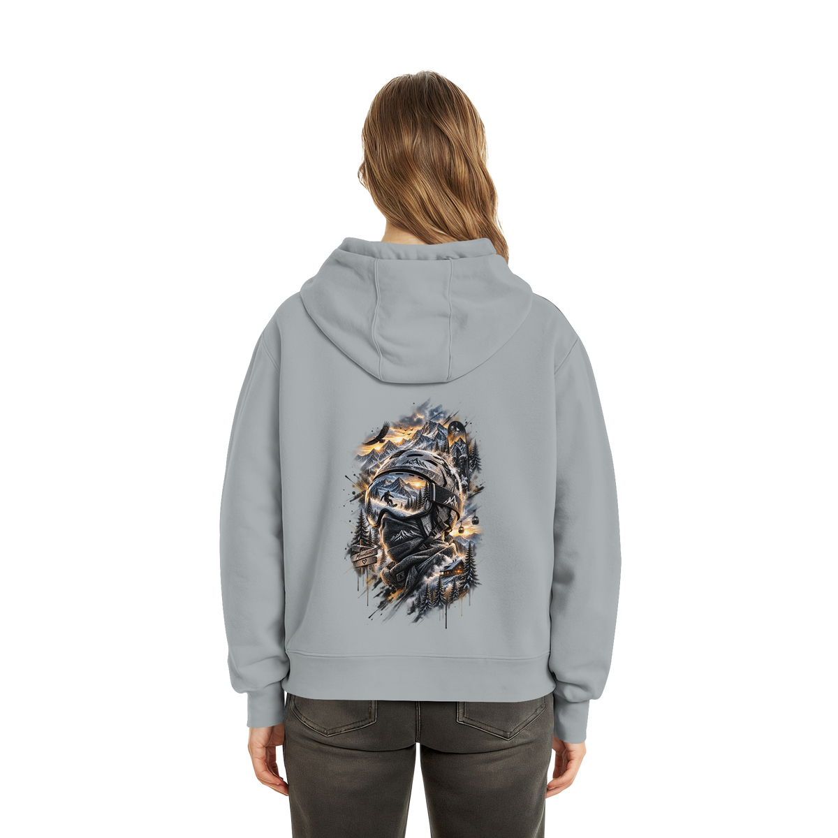 Ski Mountain - Fluffy Boxcut Hoodie