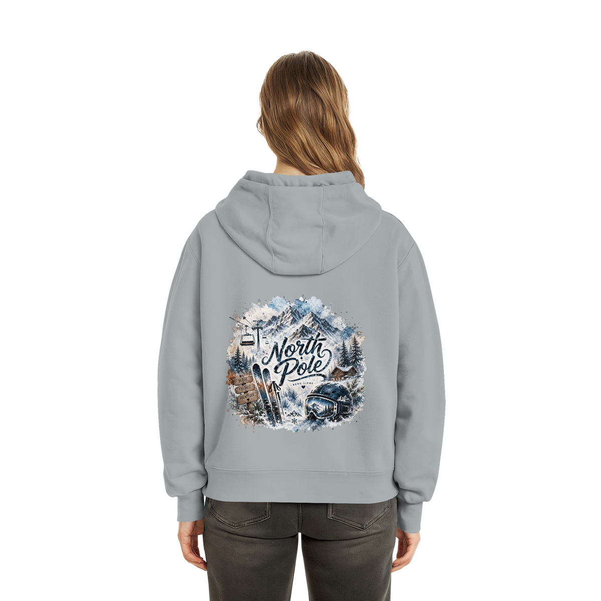 North Pole Ski - Fluffy Boxcut Hoodie